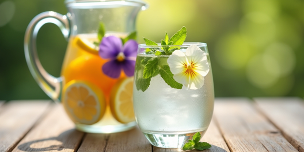 Edible Flower & Citrus Infused Water