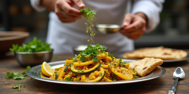 Indian Style Yellow Zucchini Vegetable