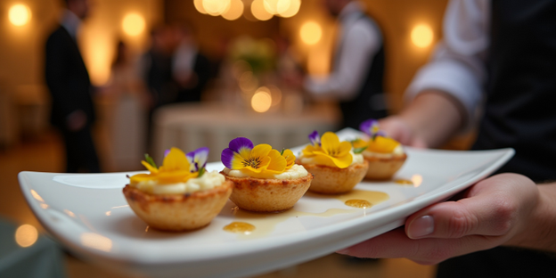 Mixed Viola & Goat Cheese Tartlets