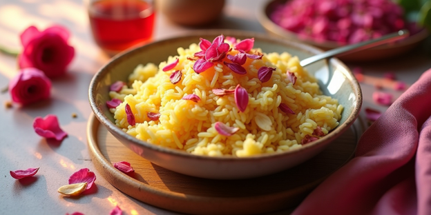 Red Rose & Saffron Rice Pilaf