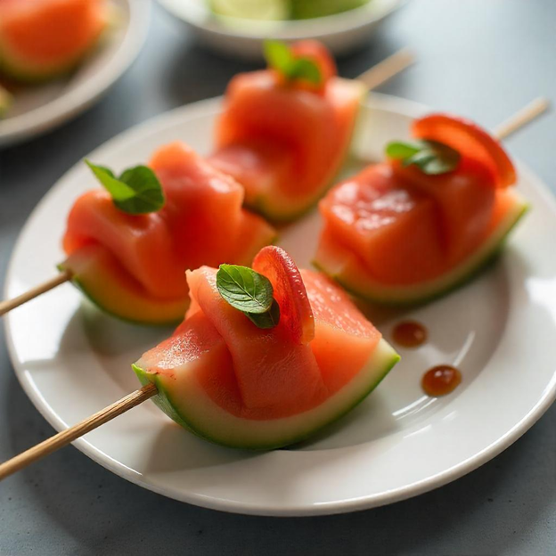 Rock Melon & Prosciutto Skewers