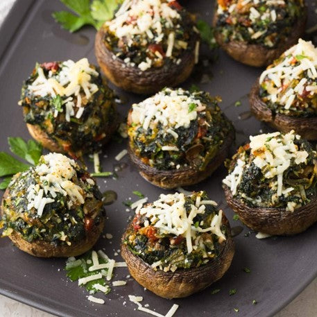 Spinach and Herb Stuffed Mushrooms