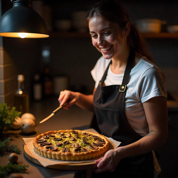 UNS Caramelized Leek & Mushroom Tart