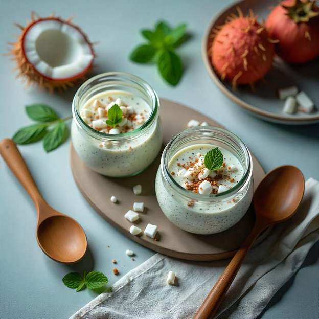 UNS Rambutan Coconut Chia Parfait
