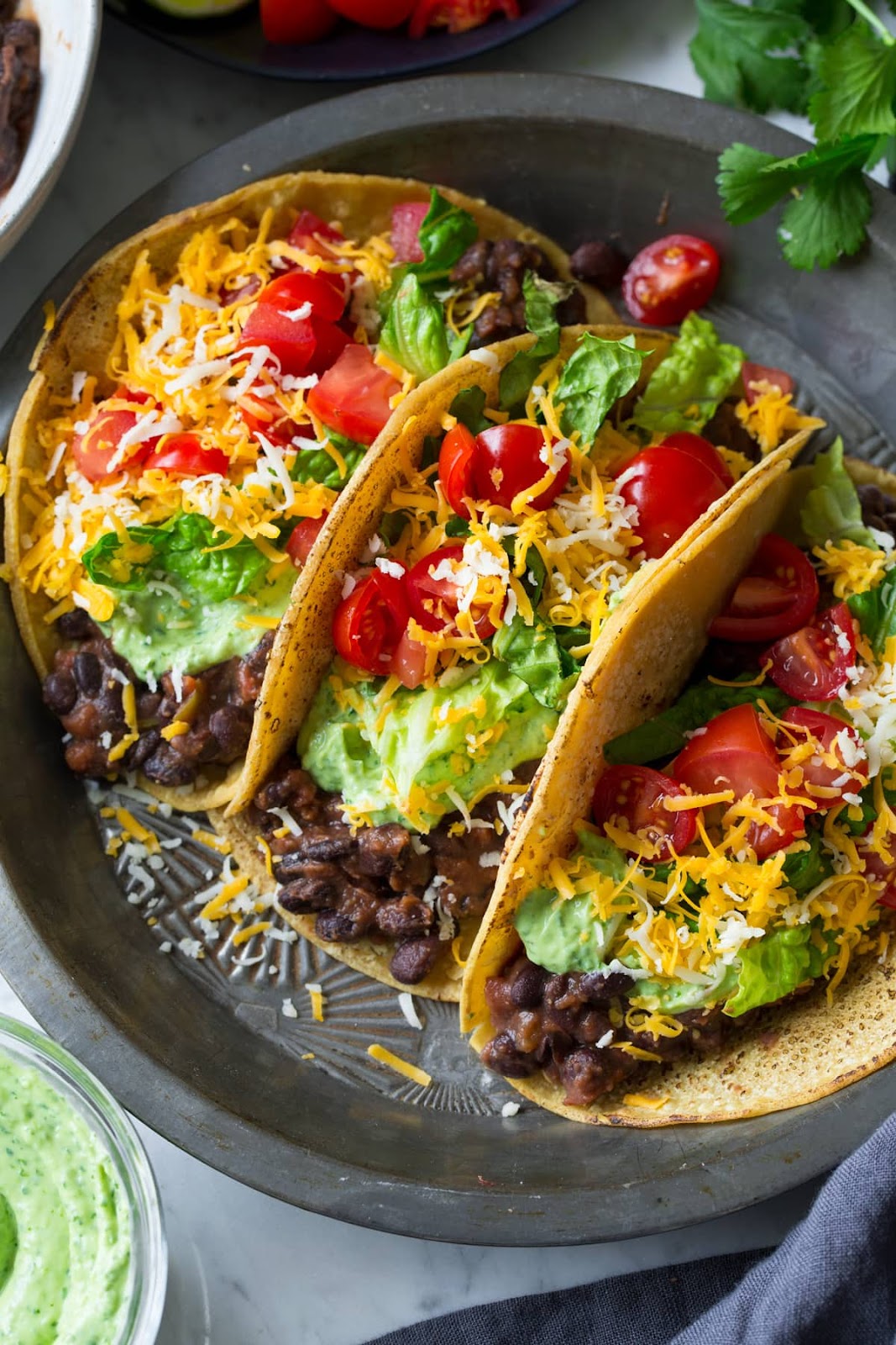 Cilantro Lime Black Bean Tacos