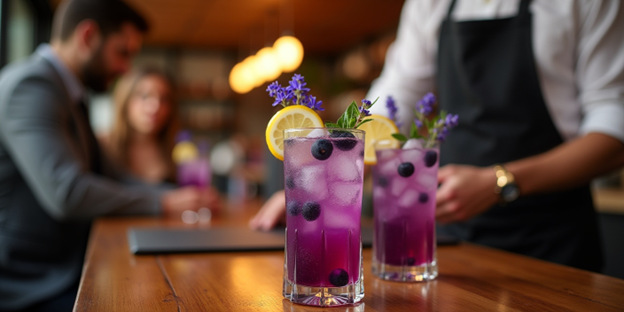 Borage Flower & Blueberry Lemonade