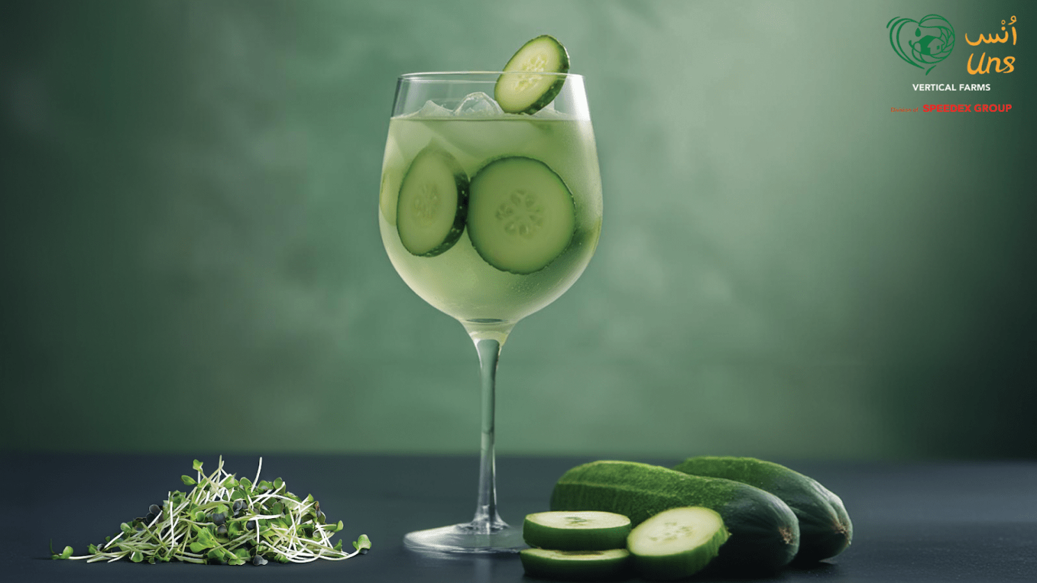 Cool Down with a Refreshing Cucumber and Microgreen Cooler