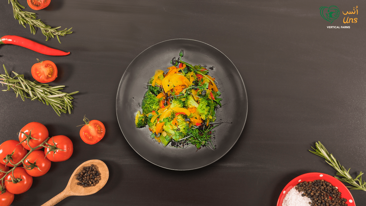 Elevate Your Meals with Stir-Fried Veggies and UNS Sakura Microgreen Mix