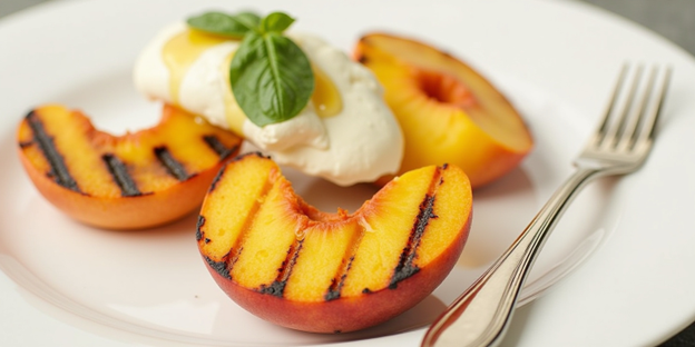 Grilled Peach and Burrata Salad