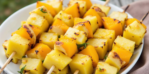 Grilled Pineapple & Mango Skewers