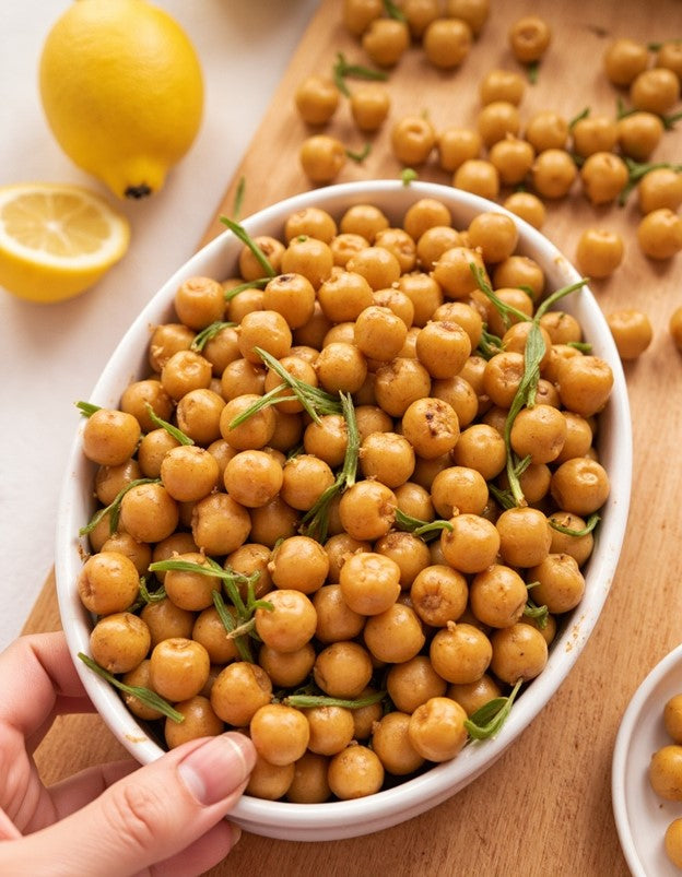 Lemon-Dill Roasted Chickpeas