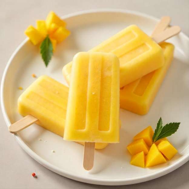 Mango Lassi Popsicles