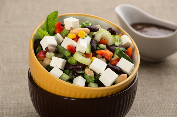 Mixed Bean & Corn Salad with Herb Dressing