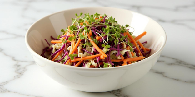 Red Cabbage Microgreens Slaw