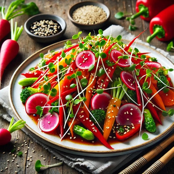 Red Radish Microgreen Stir-Fry