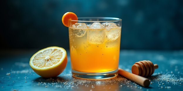 Sparkling Buzz Button & Citrus Cocktail