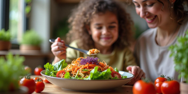 UNS Amaranth Microgreens Rainbow Salad