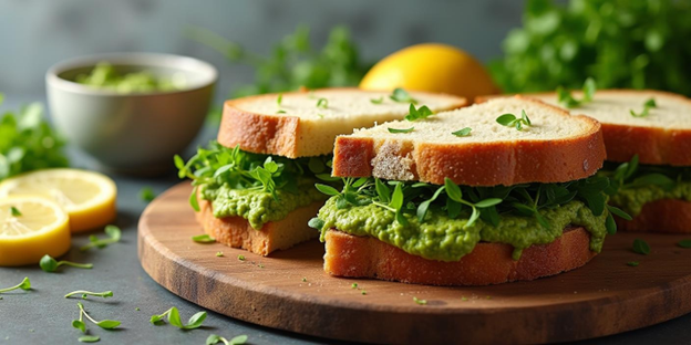 UNS Coriander Microgreens Chutney Sandwich