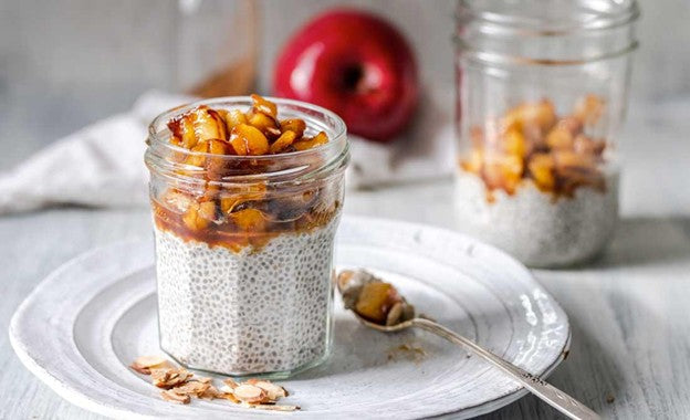 UNS Fuji Apple Chia Pudding with Warm Cinnamon Sauté