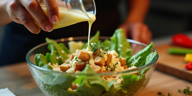 UNS Garlic Microgreens Caesar Salad