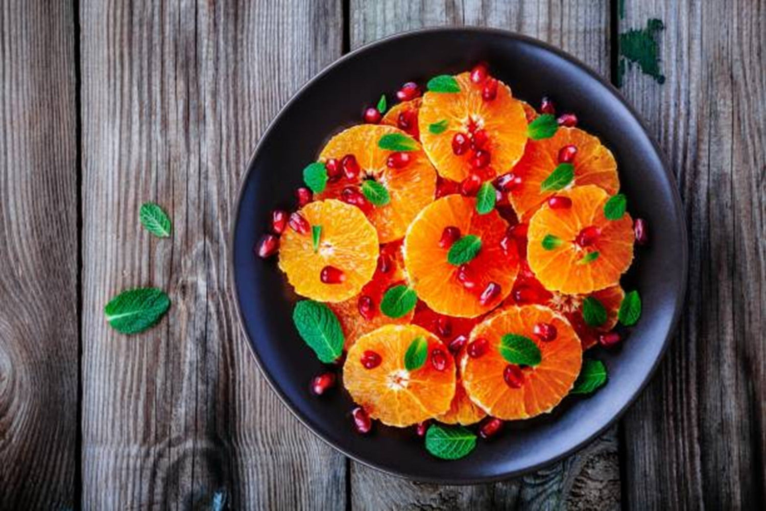 UNS Mandarin Citrus Salad with Mint & Pomegranate