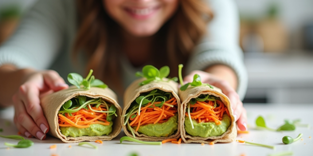 UNS Microgreens and Avocado Wraps