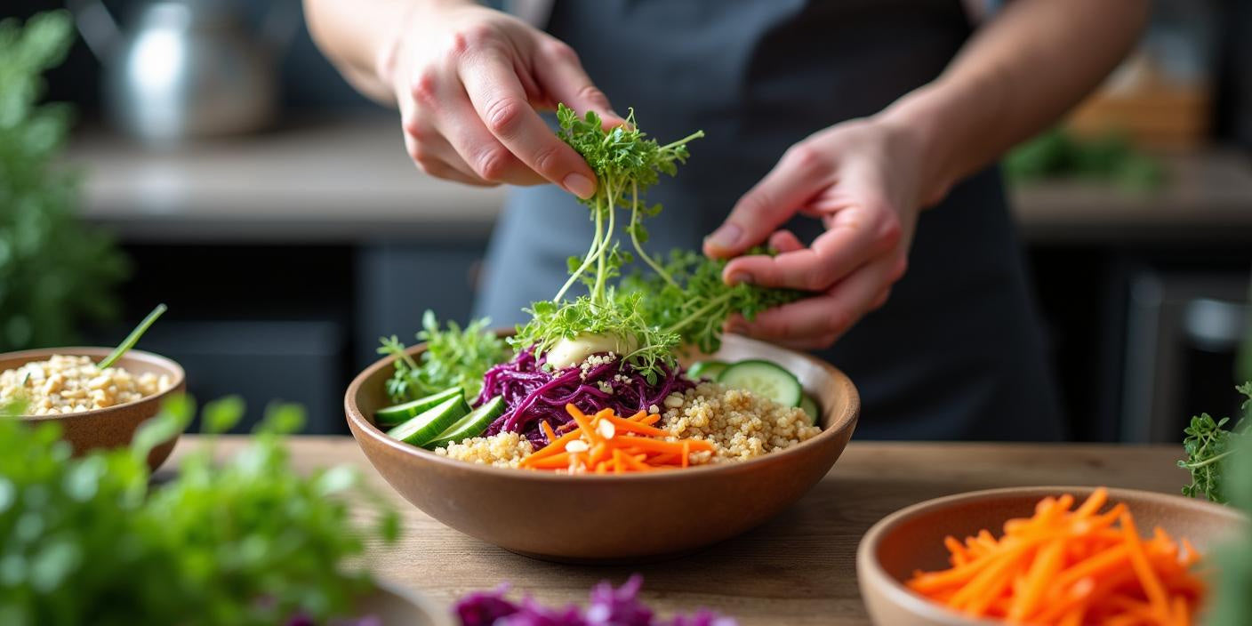 UNS Red Cabbage Microgreens Power Bowl