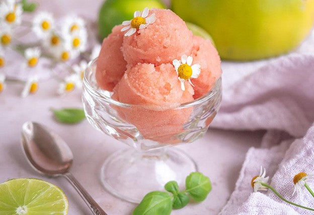 UNS Red Pomelo Sorbet with Ginger & Basil