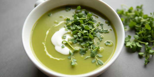 UNS Sorrel Microgreens Creamy Soup