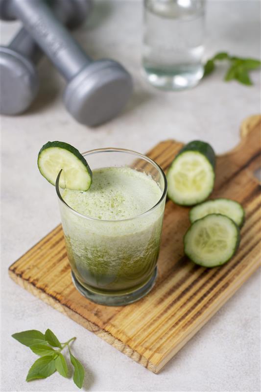 Refreshing Cucumber, Celery, and Herb Juice