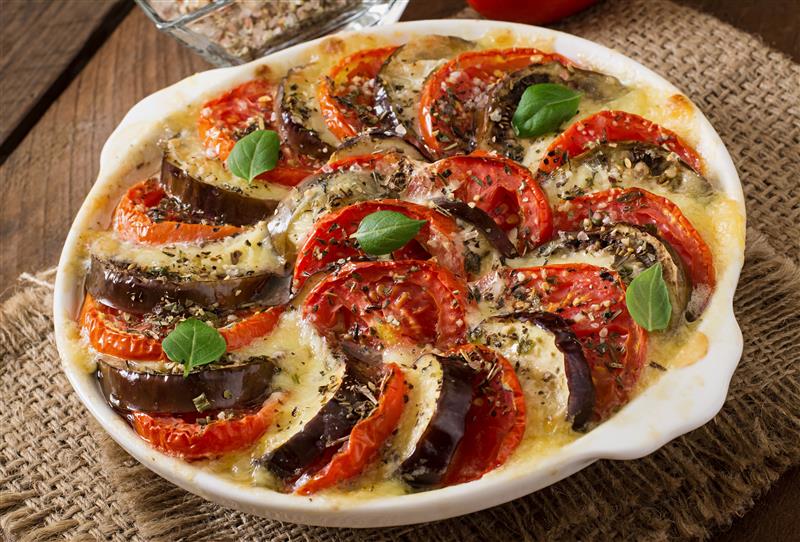 Eggplant and Tomato Baked Ratatouille