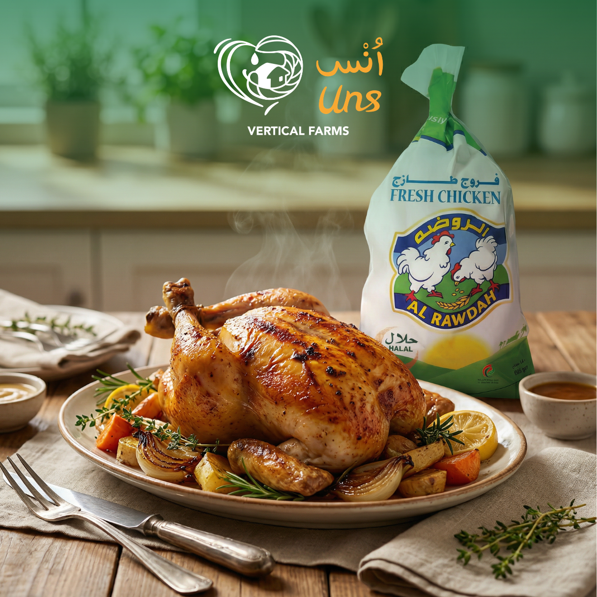 Al Rawdah Fresh Whole Chicken 1000g