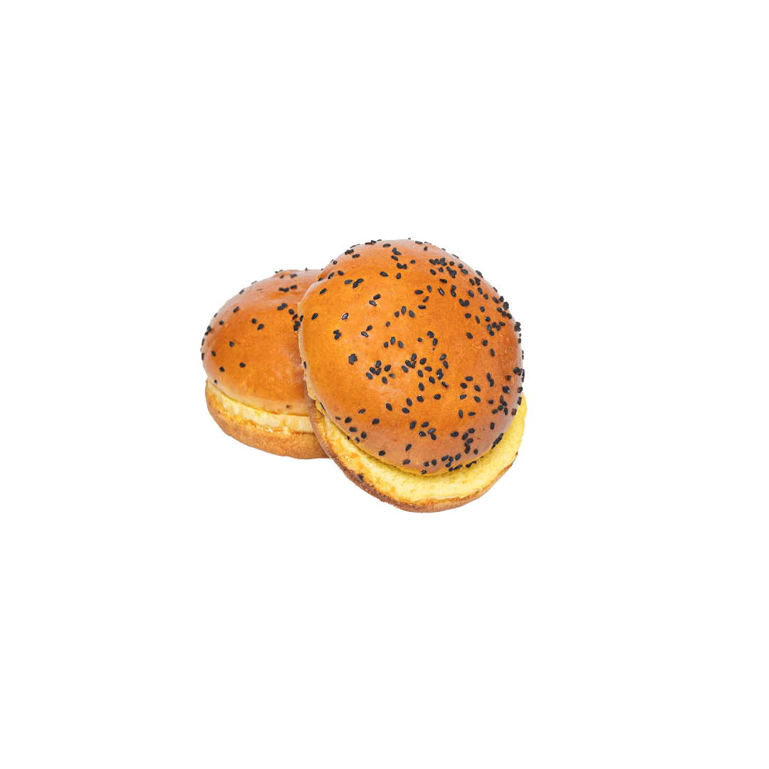 Bread Bun 4.5" Brioche Black Seed Sliced