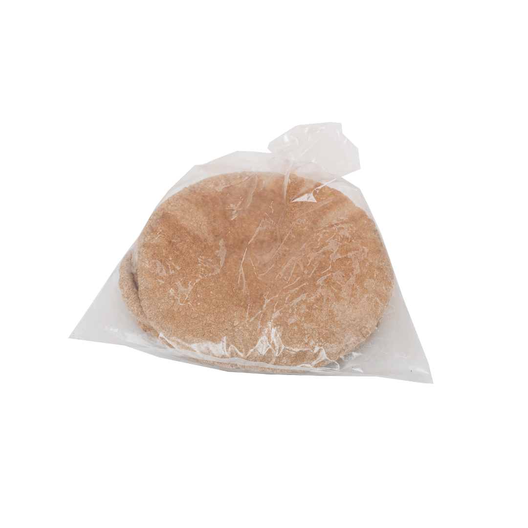 خبز البيتا الأسمر المسطح