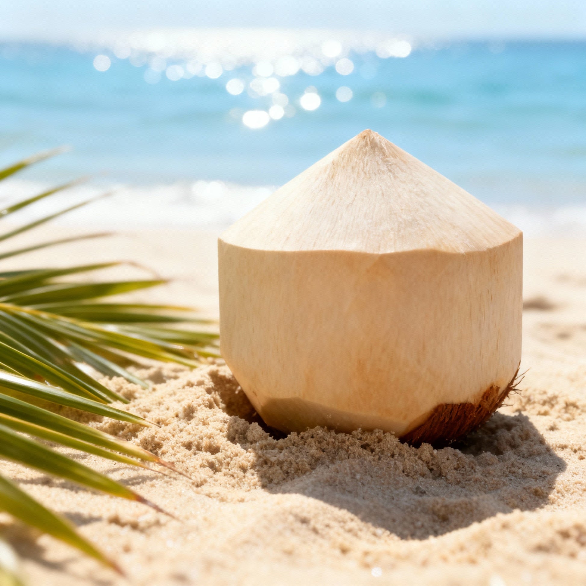 Young coconut with refreshing coconut water