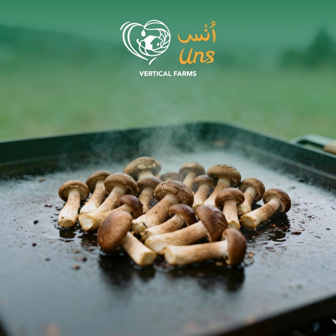 Clustered brown shimeji mushrooms with firm stems