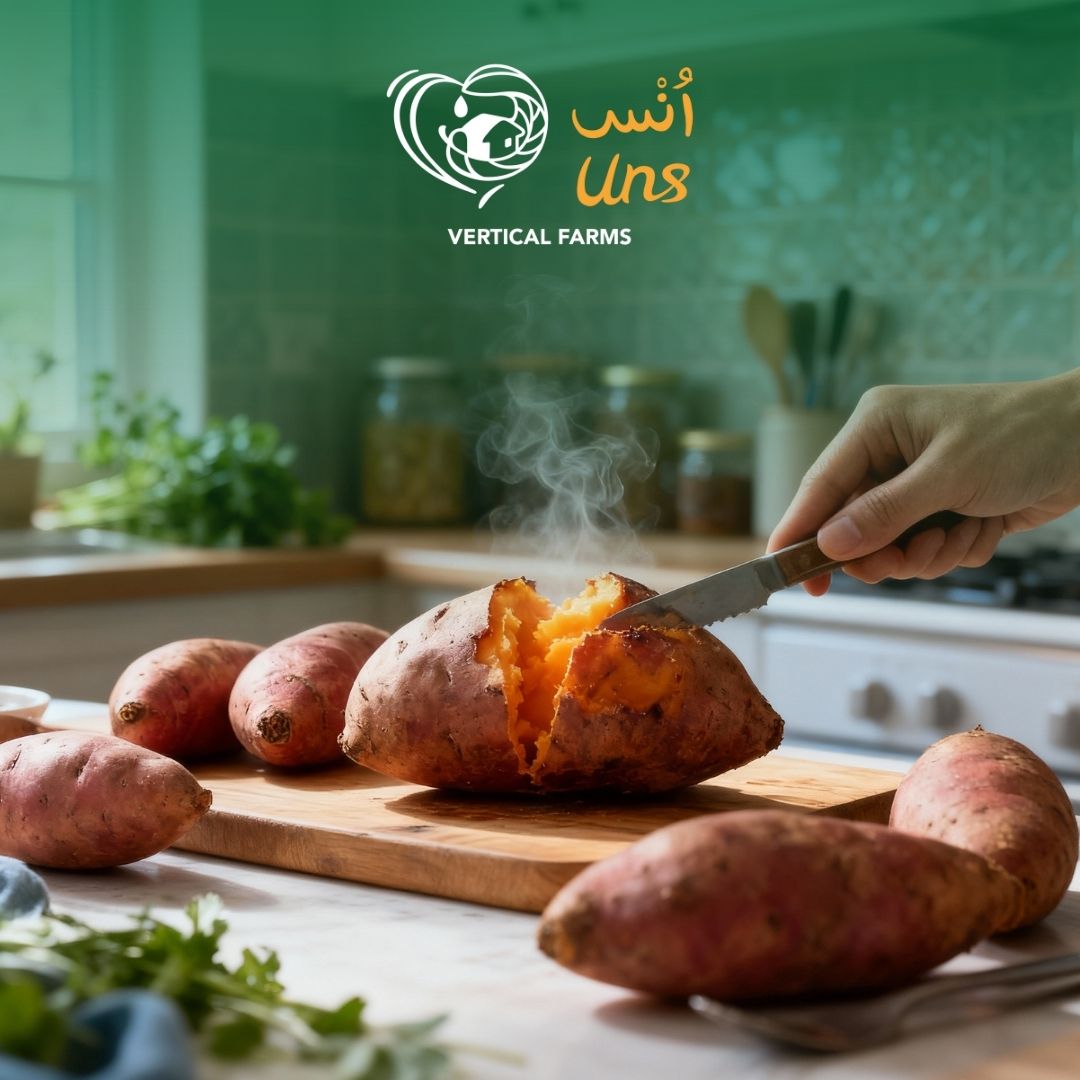 Naturally sweet potatoes with orange flesh