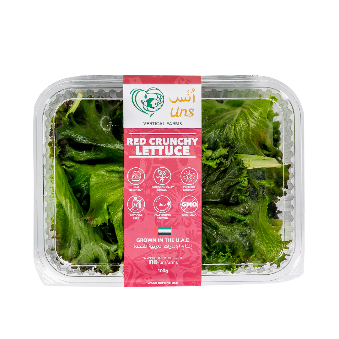 UNS Red Crunchy Lettuce 250g Clear Pet Bag