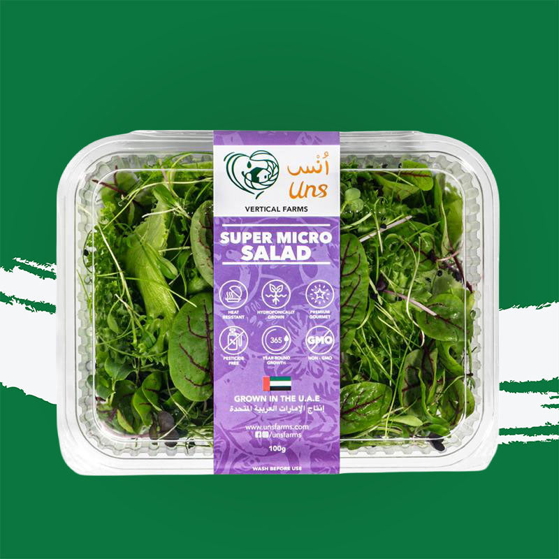 Uns Super Micro Salad 100G Clear Pet Box.