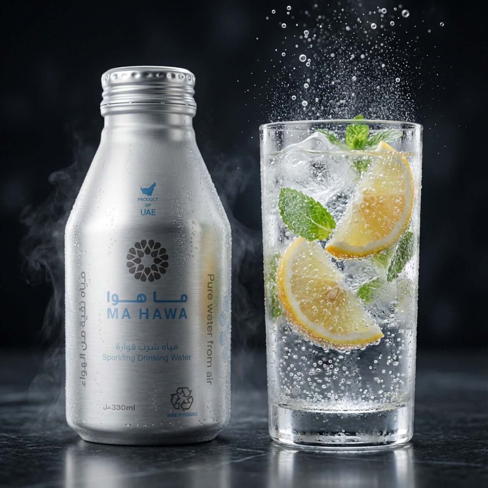 Ma Hawa Sparkling Water Aluminium Bottles 330ml x 24