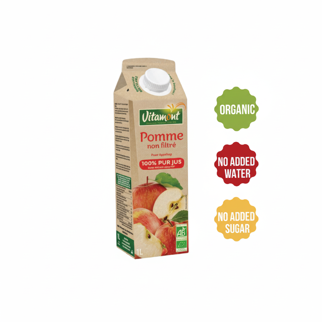 Vitamont Pomme Non Filtré 1L No New Badge